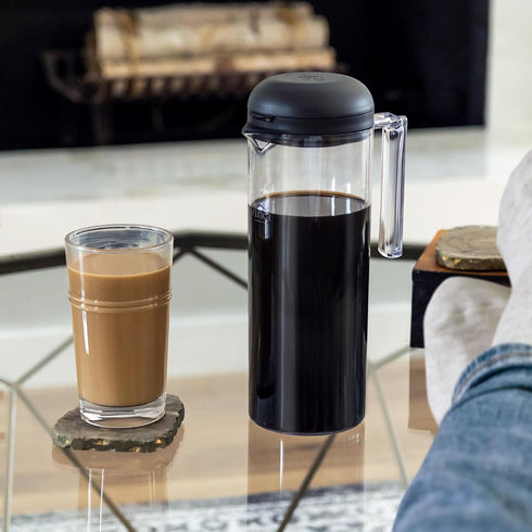 VINCI Cold Brew 360, 1.4L Cold Brew Coffee Maker with Patented Dual Filter 360 Brewing Technology, Iced Coffee Pitcher