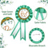 Neutral Sage Green Mom to Be Sash, Baby Shower Dad To Be Pin, Gold Glitter Letters Eucalyptus Leaves Satin Sash