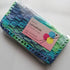 LarisaKnits set 3, Cotton colorful dishcloth reusable of Knitted absorbent bright mini towels Dark blue-light green
