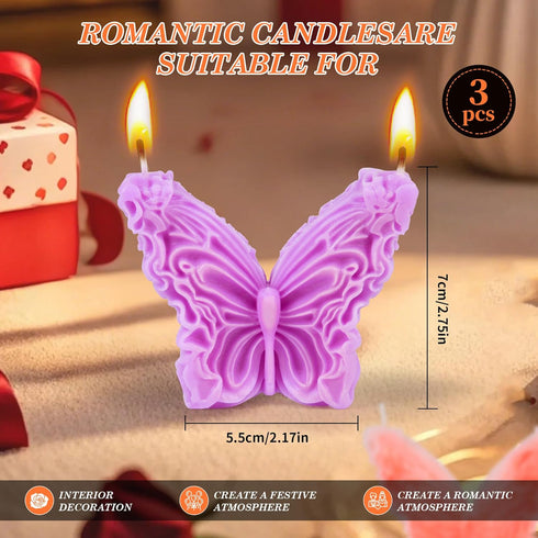 SUPXYC 3PCS Night(3.1 Inch, Low Temperature Candles, Low Heat Body Safe Candles Wax Play for Adult, Romantic Wax Play