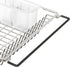 SIMPLE HOUSEWARE Large Stainless Steel Dish Drainer Drying Rack with Utensil Holder, Chrome