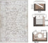 jinchan 2x3 Washable Rug for Entryway - Vintage Floral Area Rug, Ultra-Thin Low Pile Soft Non Slip
