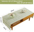 Ajerg 20x57inch Coffee Table Cloth, Sage Green Coffee Table for Living Room Tablecloth Cover with Pockets & Tassel