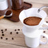 Pour Over Coffee Dripper - White Ceramic Slow Brewing Accessories for Home, Cafe, Restaurants - 2 Cup, V02 Filters