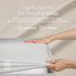 Threadmill 3 Piece Twin Sheets Set for Bed, Rayon Bamboo Cooling Bed Sheets Light Grey - 15 Inch Deep Pocket