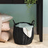 Isidore Round Resin Woven Basket with Handles - Multi-Purpose Organizer for Storage, Laundry, 13" x 13" x 13"