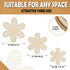 Maitys 3 Pieces Boho Daisy Wall Decor Natural Rattan Flower Wall Hanging Art Wooden Boho Art Nursery Flowers Farmhouse