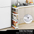 4 MELDEVO Tier Slim Storage Cart Mobile Shelving Unit Organizer Slide Out Storage Rolling Utility Cart Tower Rack