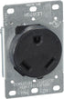 Leviton 7313-S00 30 Amp, 125 Volt, NEMA TT-30R, 2P, 3W, Flush MTG Receptacle, Industrial Grade, Black