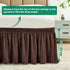 Biscaynebay Wrap Around Bed Skirts for Queen Beds, 15" Drop, Brown Adjustable Elastic Dust Ruffles