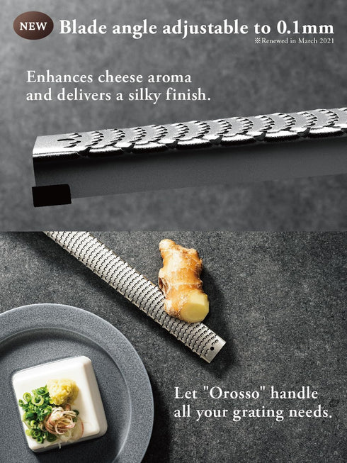 OROSSO Grater, Lemon Zester Cheese Grater, Cheese Shavings, Parme Cheese, Ginger, Garlic, Zester Grater (white)