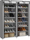 JIUYOTREE 7-Tier Shoe Rack Storage Organizer with Dustproof Cover Closet Cabinet Shelf