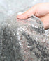 Silver Sequin Tablecloth, 50" x 80" Rectangle Sparkle Table Cover, Glitter Metal Table Overlay for Parties, Weddings,