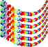Aneco 6 Pack Colorful Hawaiian Luau Tropical Flower Lei Garland, 10 Feet Each