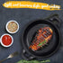 Mini Cast Iron Skillet, 5 x 5 x 1.2'' Round Pans, Black Casserole Dish, Oven Safe Cookware for Indoor Picnic