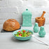 City to Cottage Ceramic Salt and Pepper Shakers Set - Handcrafted Turquoise Blue Polka Dot Spice Shakers