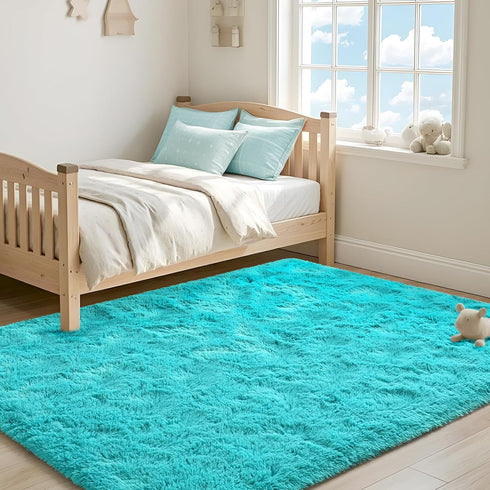 6ft 9ft, ISEAU Fluffy Rug Carpets Soft Shaggy Area Rugs Indoor Floor Mats for Kids Room Fuzzy Carpet Comfy Cute Nursery