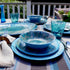 Radiance Teal Melamine 7.5" All Purpose Bowl Set of 6 - Deep Break-Resistant Bowls for Salad, Soup, Pasta, Snacks
