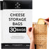 Formaticum - 30-Pack Cheese Storage Bags - 6.25 x 11 Wax Paper