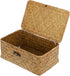 Hipiwe Wicker Shelf Baskets Bin with Lid, Handwoven Seagrass Storage Bins for Shelf, Wardrobe, Home Organizer, Small