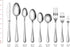 New Star Foodservice Serving Spoon - Steel Bead Pattern, 7.8-Inch, Set of 12