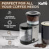 Kaffe Electric Burr Coffee Grinder (5.5oz) with Adjustable Coarseness Settings, Precision Coffee Bean Grinder (Silver)