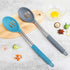 Pack of 2 Large Silicone Slotted Spoon - Kitchen Skimmer with High Heat Resistant BPA Free Non Stick Cooking Ladle