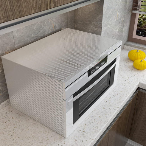 CRE8TIVE Stainless Steel Contact Paper, 12"x80" Metallic Silver Wallpaper, Peel and Stick Waterproof for Kitchen