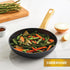 Farberware 8.25 Inch Forged Induction Ceramic Nonstick Frying Pan/Skillet, Dishwasher Safe, All Stovetops, Black and
