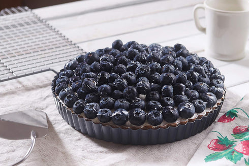 Fox Run Removable Bottom Non-Stick Tart and Quiche Pan, 9.5-inch Loose Bottom Quiche Pan