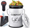 AOSION 1.0 Gallon Kitchen Compost Bin Counter, Indoor Composter Container with Lid and Charcoal Filters, White
