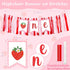 Kriyokiaa Berry First Birthday High Chair Banner One High Chair Banner Girl Photo Backdrop First Birthday Decorations