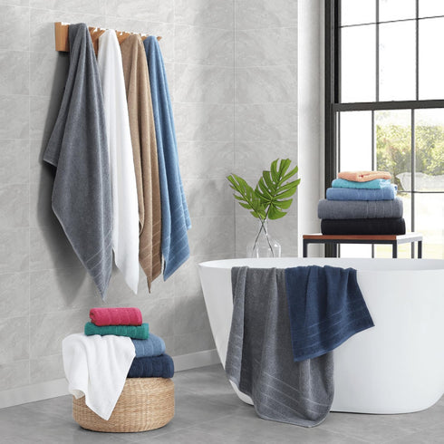 8 Set 2 4 2 3 Casa Platino Cotton Bath Towel Piece - Super Soft, Quick Dry & Absorbent - Bath, Washcloths, Hand Towels