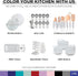 COOK WITH COLOR Silicone Cooking Utensils, 5 Pc Kitchen Utensil Set, Easy to Clean Silicone Kitchen Gadgets - White and