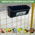 6 5 PCS Black Goat Feeder Hanging Pig Feeder with Clips Quart Chicken Feeder Trough Poultry Feeder Hanging Goat Mineral