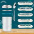16oz Set 4 Pack Overnight Oats Containers with Lids & Spoons - Stainless Steel Lid Leakproof Glass Jars for Chia