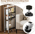 Wheels,4-Tier Narrow Storage Cart with Narrow Kitchen Carts Slim Rolling Cart,Skinny Storage Cart for Small