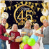 Extra Large Black Gold Birthday Party Decoration Sign Poster, 72.8 x 43.3 Inch, Anniversary Photo Booth Background