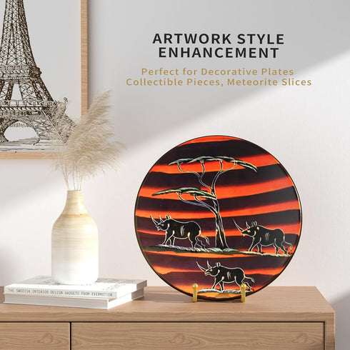 4.5 Inch Metal Square Wire Plate Holder Display Stand, Picture Frame Holder Easel for Book, Decorative Plate