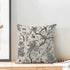 Spring Floral Birds Pillow Covers Set of 2, 18 x 18 Inch Black and White Chinoiserie Flowers Outdoor Decorative Cushion
