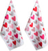 DII Valentine's Day Collection Kitchen Dishtowel Set, 2 Piece, 18x28, Hearts Collage
