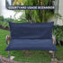 RJGKXE (60"W 40"D 4"T, Three Seat Swing Replacement Cushions Only Cover, Anti-Slip Tie Rope Design Bench Cushions Cover