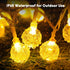 Minetom Crystal Globe String Lights, 17 ft 30 LED Battery Operated Fairy Lights with Remote for Party Decor