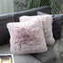 Uhomy 2 Packs Fluffy Accent Pillow Covers, 20"x20", Soft Burgundy Ombre Faux Fur Decorative Cushion Covers