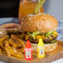 4 25ml RONRONS Pieces Mini Ketchup Bottles for Lunch Box, Salad Dressing Containers Small Condiment Squeeze Bottles