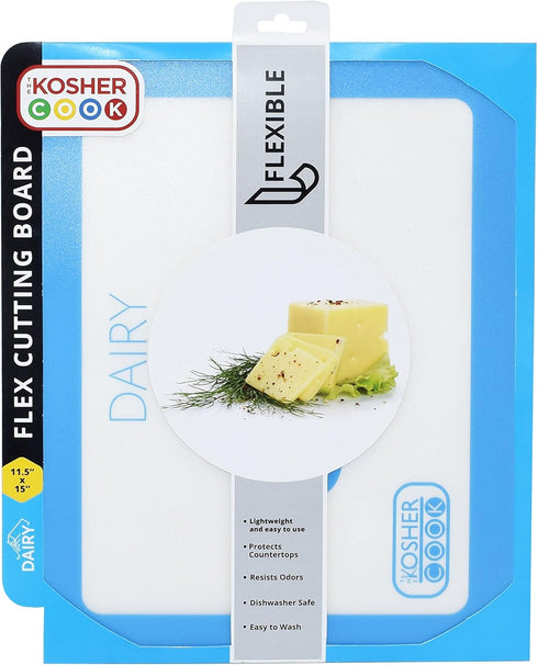 Dairy Blue Flexible Cutting Board and Counter Protector - Lightweight, Odor Resistant, Dishwasher Safe - Color Coded Kitchen Tools by The Kosher Cook by The Kosher Cook