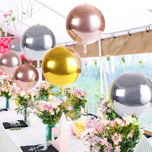 6pcs Big Gradient Green Foil Balloons, 22 Inch 4D Metallic Gradient Green Yellow for St. Patrick's Day Decorations