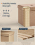 12.2 16.1 12.2 Inches, 286 lb, ULSF094K01 SONGMICS Small Folding Storage Ottoman, Foot Rest Stool, x x Ottoman