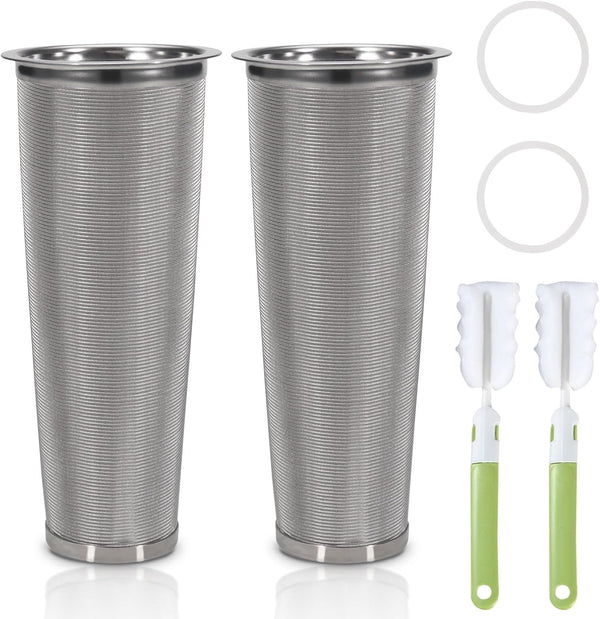 2pcs Cold Brew Filter for 64oz Wide Mouth Mason Jar Cold Brew Coffee Maker, 304 Stainless Steel Mesh