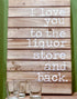 Planked Wood Liquor Store & Back Wall Plaque Mud Pie 4345120